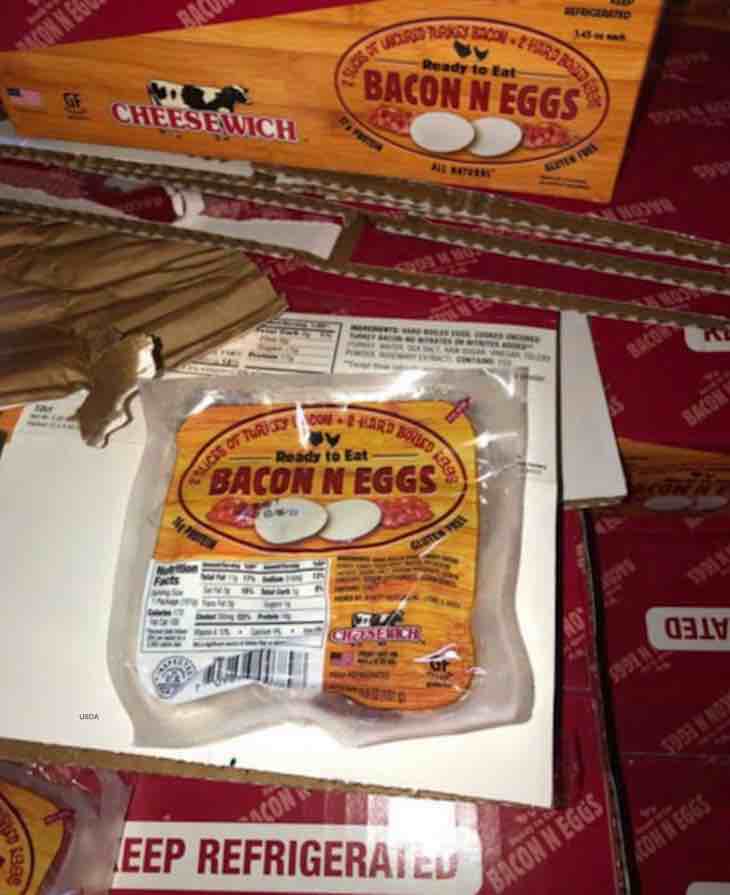 Cheesewich Bacon N Eggs Recalled For Possible Listeria Monocytogenes