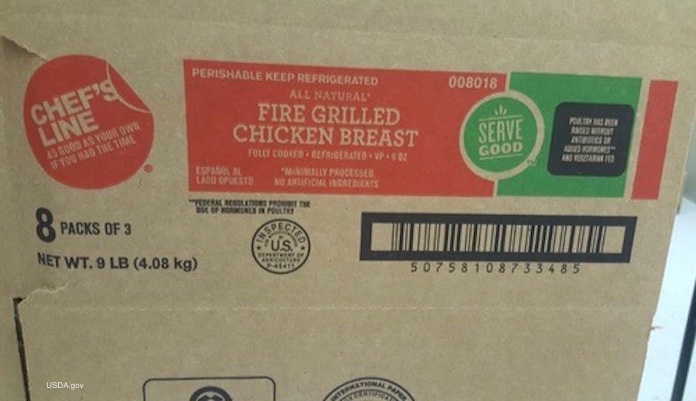 Chef's Line Fire Grilled Chicken Breast Recall