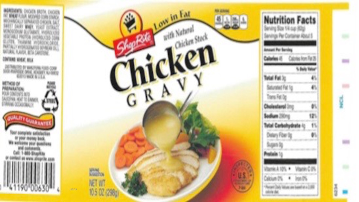 Chicken Gravy Recall