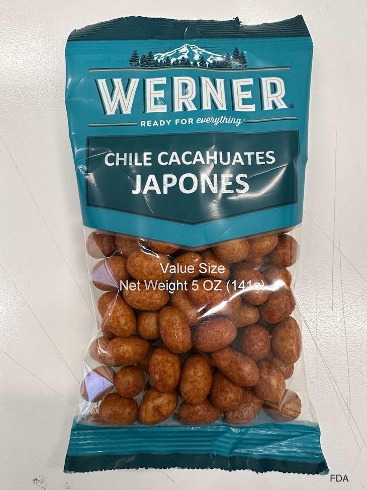 Chile Cacahuates Japones retirado del mercado por maní no declarado