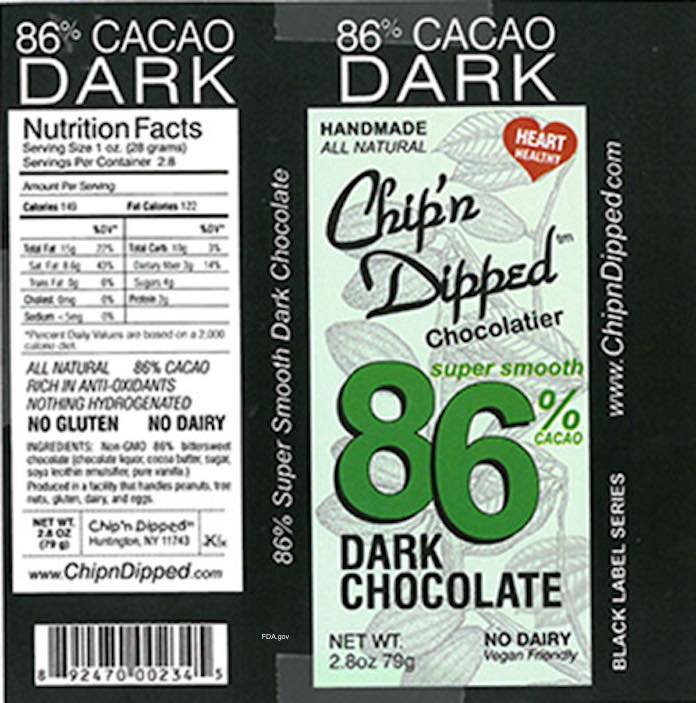 Chip'n Dipped Dark Chocolate Recall