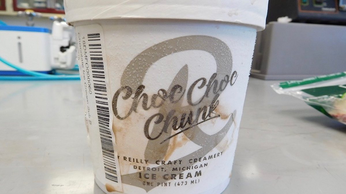 Reilly Craft Creamery Choc Choc Chunk Ice Cream Recall