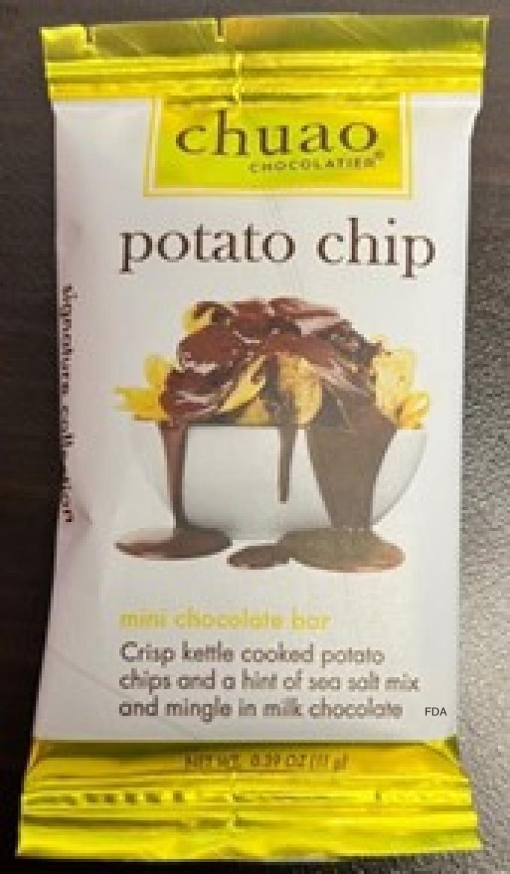 Chuao Chocolatier Potato Chip Mini Bar Recalled For Hazelnuts