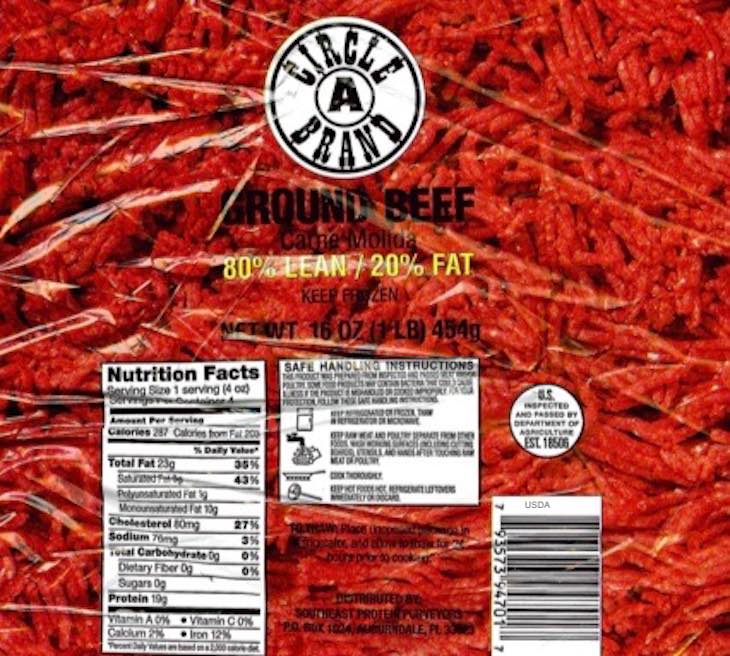 Circle A, Clarks, Southeast Protein Ground Beef Recalled For E. coli O157:H7