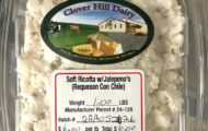Clover Hill Dairy Requesón Soft Ricotta Recalled For Listeria