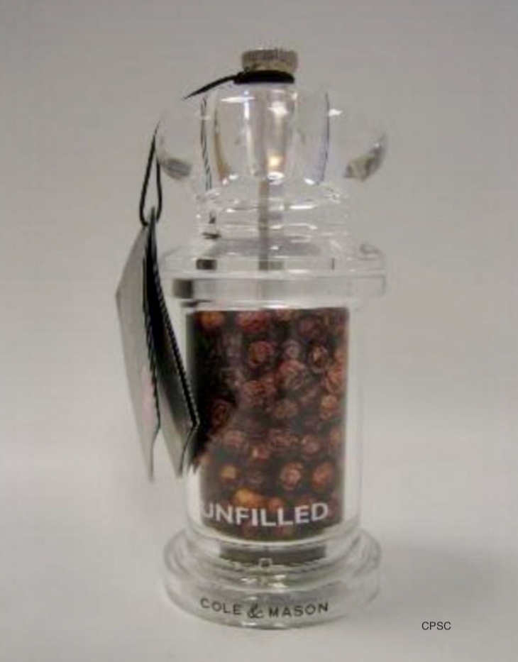 Cole & Mason Pepper Mills Recalled For Laceration Hazard