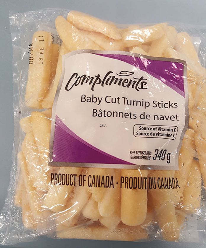Compliments Baby Cut Turnip Sticks Listeria Recall
