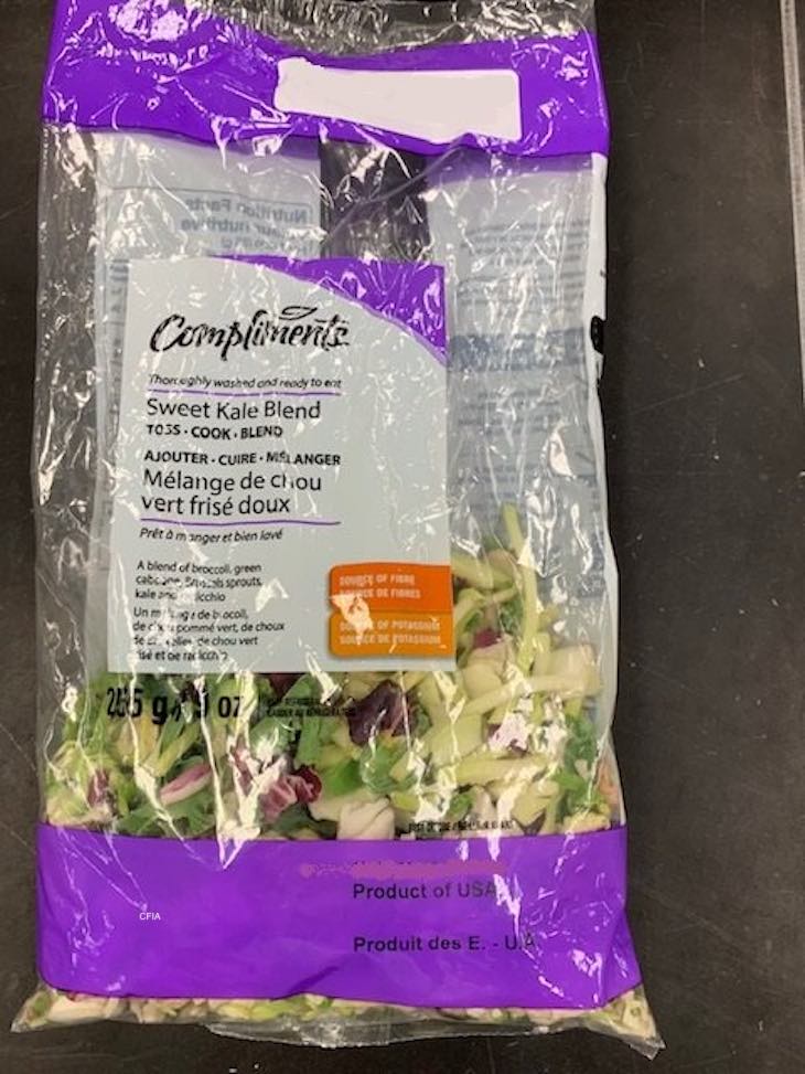 Compliments Sweet Kale Blend Recalled For Possible Listeria
