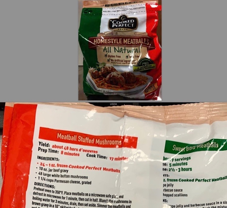 Cooked Perfect Meatballs Recalled For Undeclared Allergens