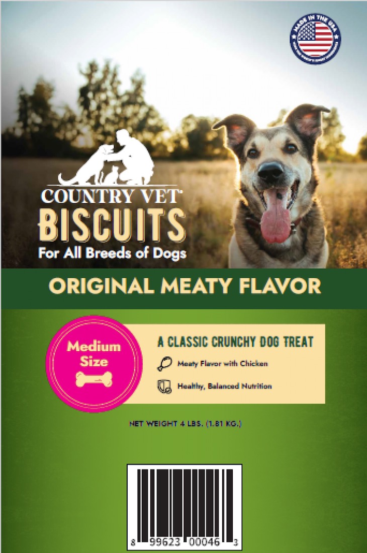 Country Vet Biscuits Dog Treats Recalled For Possible Salmonella
