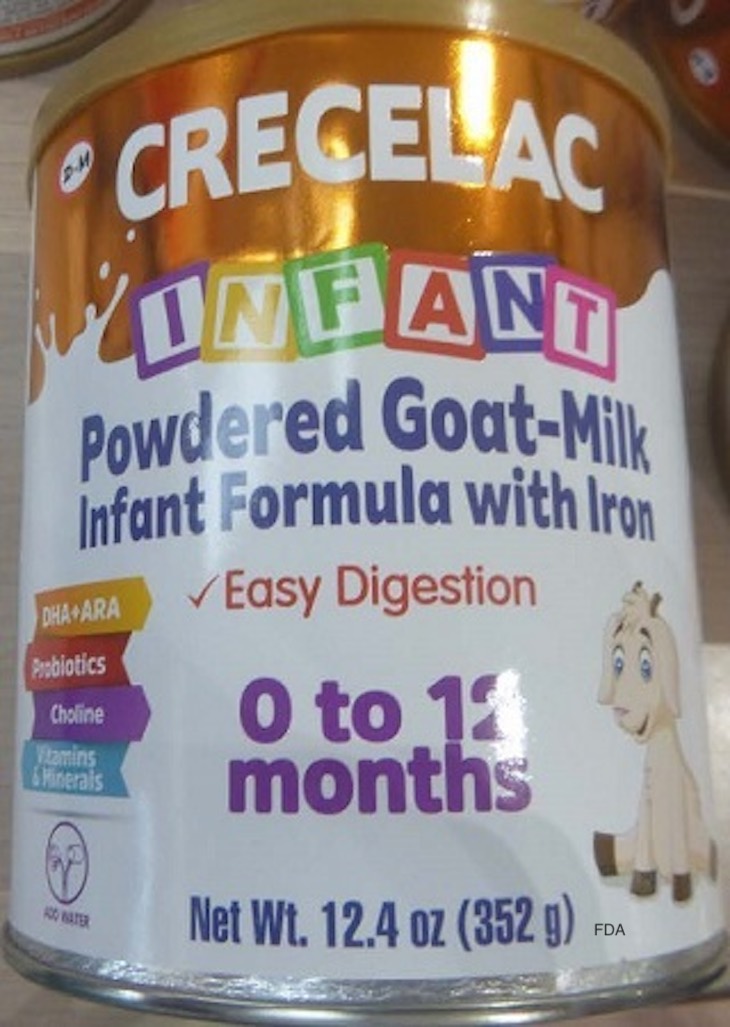 Crecelac Goat Milk Infant Formula Poses Cronobacter Risk