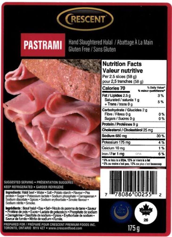 Crescent Pastrami and Turkey Breast Recalled For Listeria
