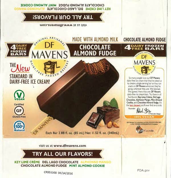 DF Mavens Frozen Fudge Bar Recall