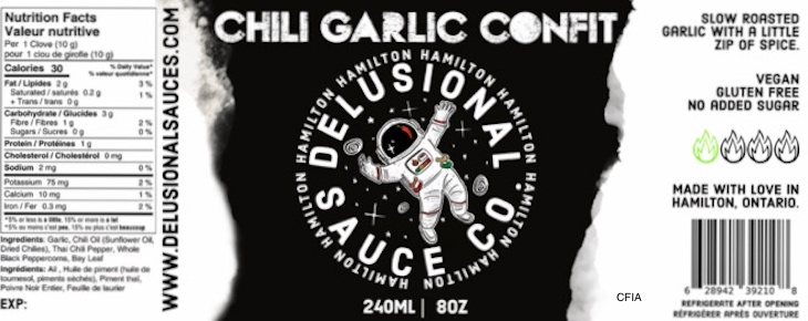 Delusional Chili Garlic Confit Recalled For Possible Botulism