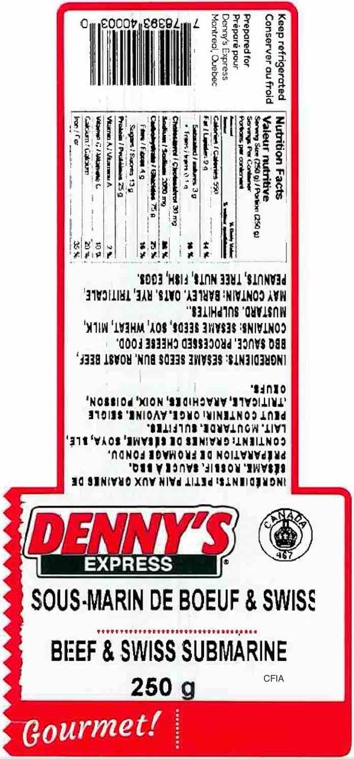 Dennys Roast Beef Listeria Recall