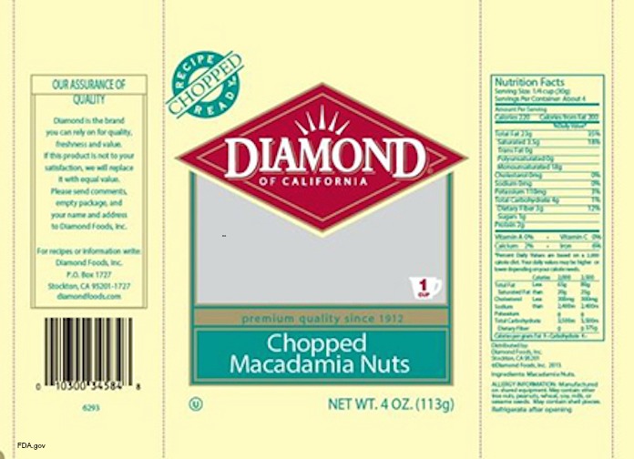 Diamond Macadamia Nut Salmonella Recall