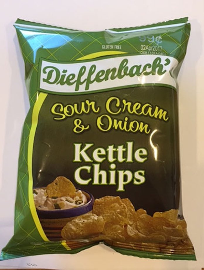 Dieffenbach's Sour Cream & Onion Kettle Chip Recall
