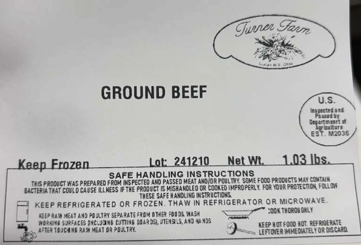 Do Not Eat Turner Farm Ground Beef For Plastic and Metal Pieces