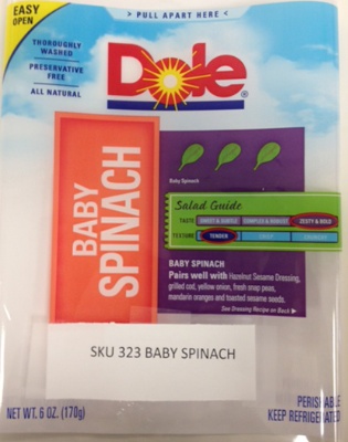 Dole Baby Spinach Recall