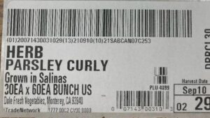 Dole Curly Leaf Parsley Recalled For Non-O157 E. coli Contamination