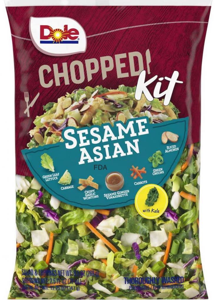 Dole Sesame Asian Chopped Salad Kit Recalled For Allergens