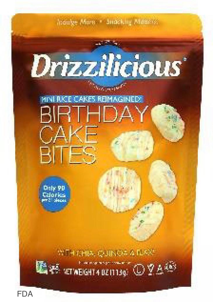 Drizzilicious Mini Rice Cakes Recalled For Undeclared Peanut