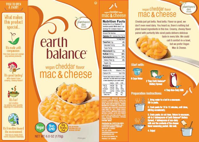 Earth Balance Mac & Cheese Dairy Recall
