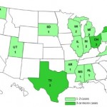 Nationwide Farm Rich E. coli 0121 Outbreak Map