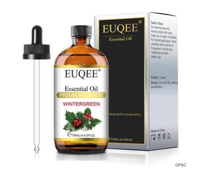 Euqee Wintergreen Essential Oils Recalled For Unsafe Packaging