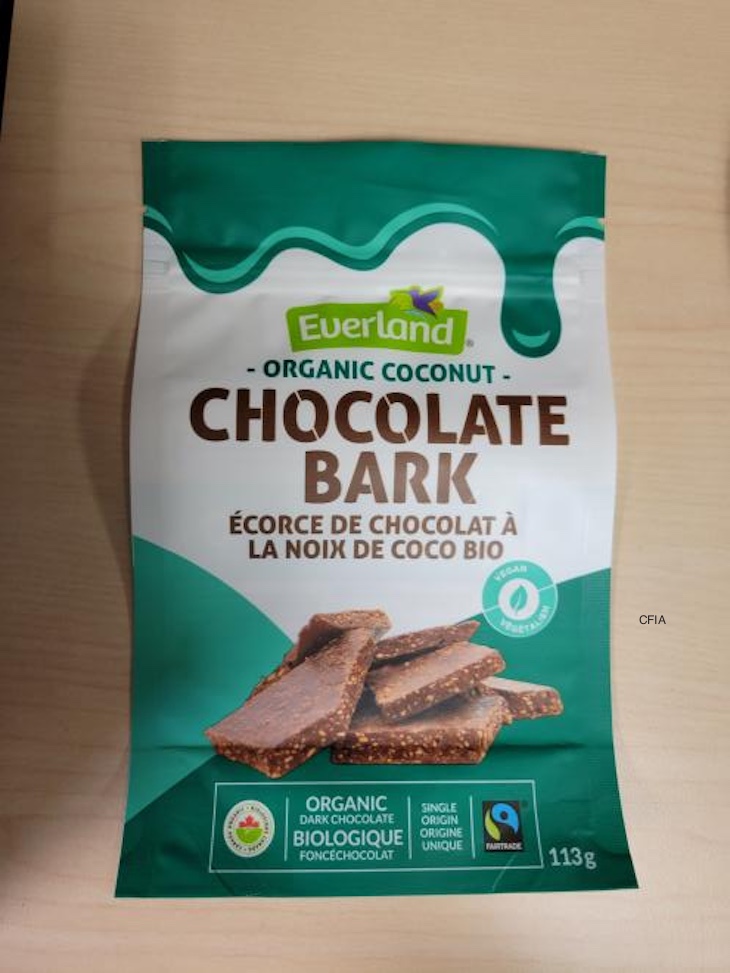 Everland Organic Coconut Chocolate Bark Recalled For Milk