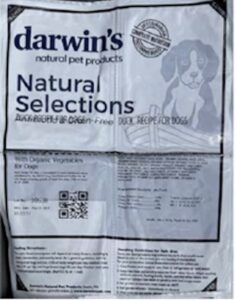 FDA Warning About Darwin's Natural Dog Food For Contamination