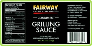 Fairway Grilling Sauce Recall