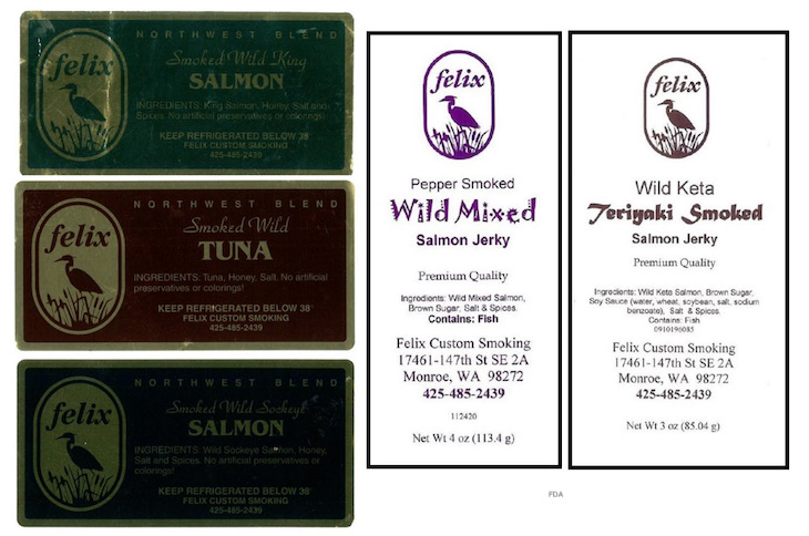 Felix Custom Smoking Seafood Products Under FDA Public Health Alert