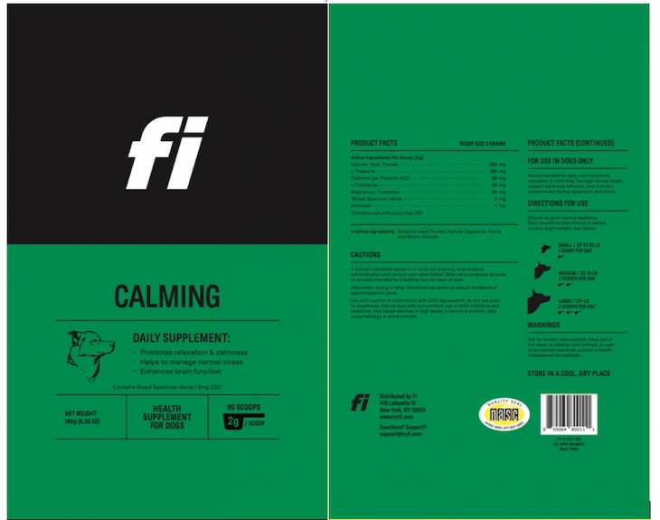 Fi Dog Supplements Recalled For Possible Salmonella