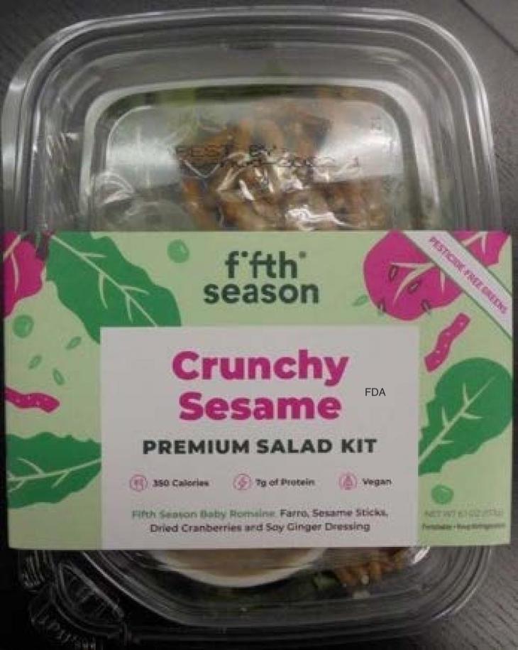 Fifth Season Crunchy Sesame Salad Kit Recalled For Allergens