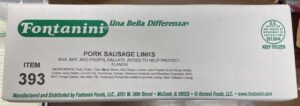 Fontanini Pork Sausage Links Recalled For Plastic Pieces
