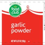 Food Club Garlic Powder Recalled For Undeclared Soy