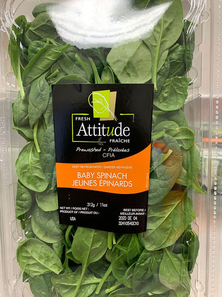 Fresh Attitude Baby Spinach Recalled in Canada For Possible Salmonella