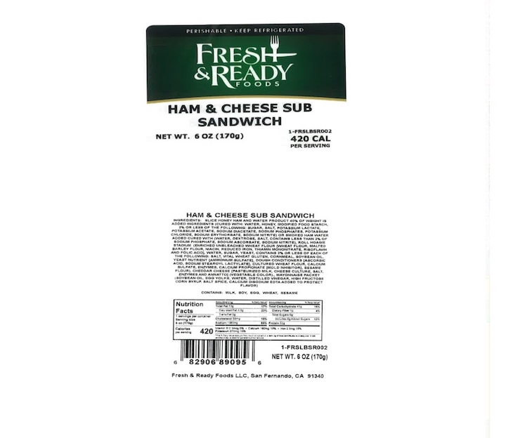 Fresh & Ready Recalls Sandwiches and Snacks For Listeria