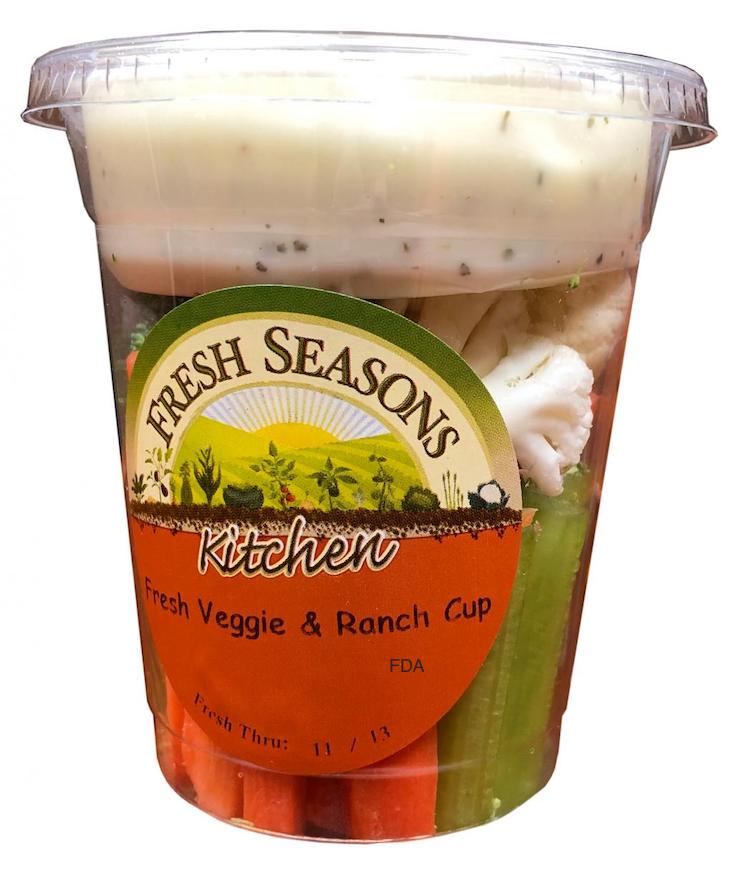 Fresh Seasons Kitchen Veggie & Ranch Cups Recalled For Listeria