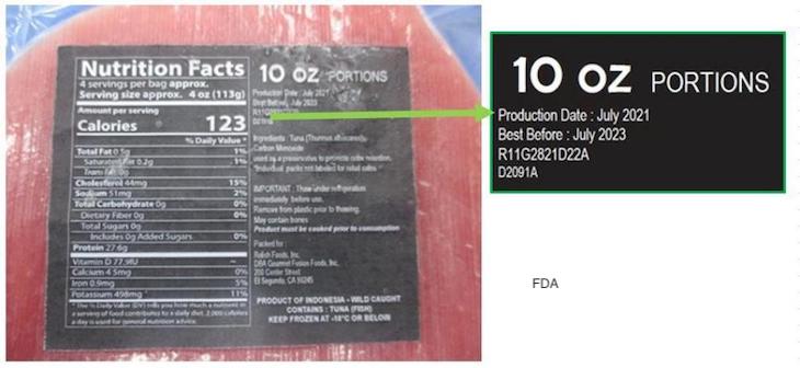 Frozen Pacific Fusion Tuna Steaks Recalled For Histamines