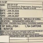 Frozen Raw Half Shell Korean Oysters Recalled For Norovirus
