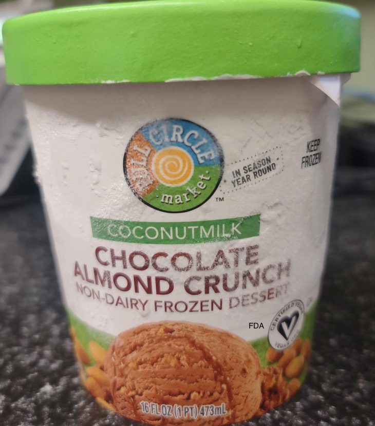 Full Circle Market Coconutmilk Chocolate Almond Dessert Recalled