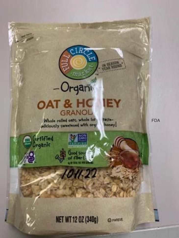 Full Circle Market Organic Oat and Honey Granola Recalled