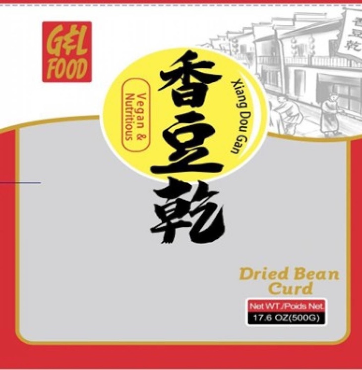 G&L Food Dried Bean Curd Recalled For Undeclared Wheat