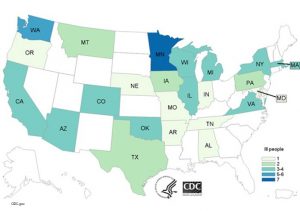 General Mills E. coli Outbreak Map 93016