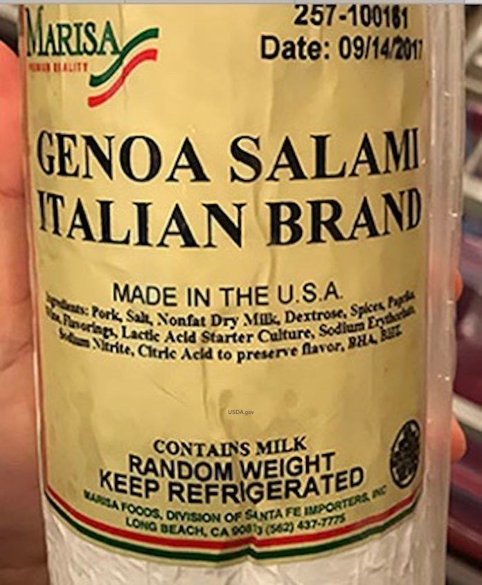 Genoa Salami Recall