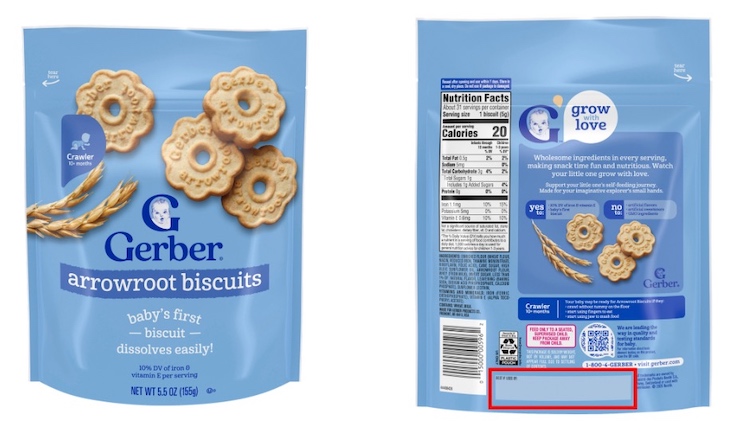 Gerber Arrowroot Biscuits Recalled For Plastic or Paper Pieces