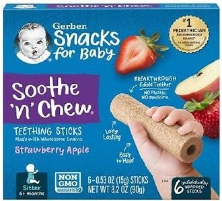 Gerber Soothe N Chew Teething Sticks Recalled For Choking