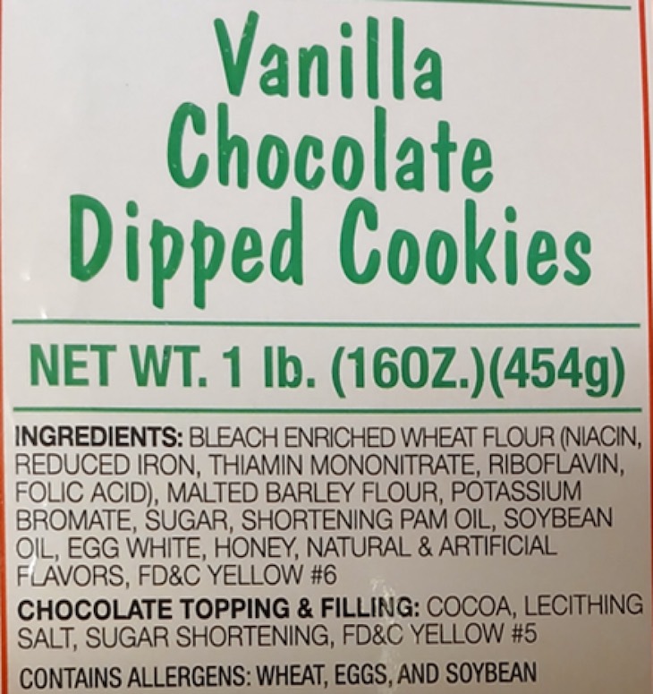 Gina Marie Bakery Cookies Recalled For Dyes, Nuts, and Sesame